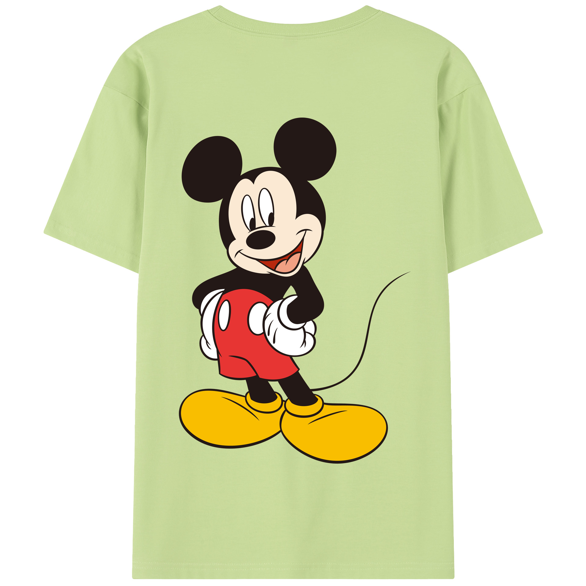 （画像用） ミッキーマウス Mickey Mouse 綿100％半袖Tシャツ（背面プリント）
